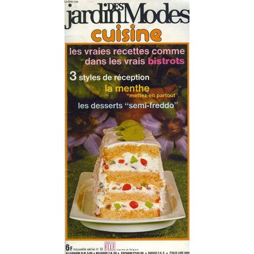 Jardin Des Modes, Cuisine, Nouvelle Serie, N° 12, Juin 1975