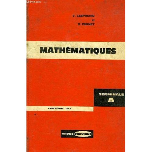 Mathematiques, Classe Terminale A