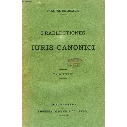 Praelectiones Iuris Canonici, Tomus Tertius