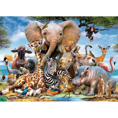 Puzzle 1000 Pi¿¿Ces Pour Adultes Jungle Animaux Sauvages Puzzle Jeu De Famille Cadeau Pour Les Amis