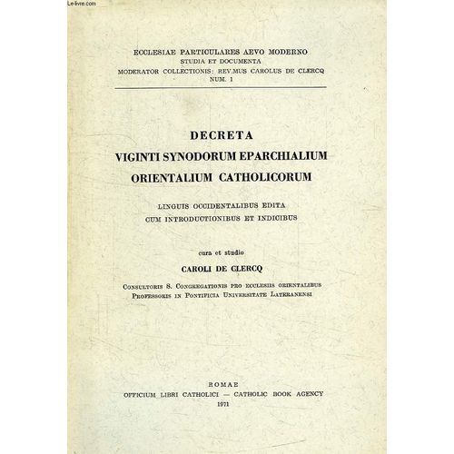 Decreta Viginti Synodorum Eparchialium Orientalium Catholicorum