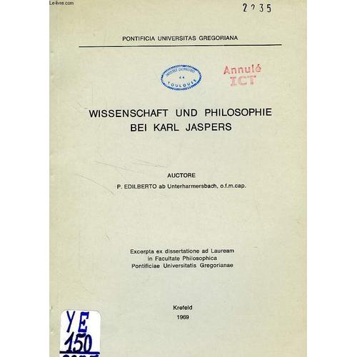 Wissenschaft Und Philosophie Bei Karl Jaspers