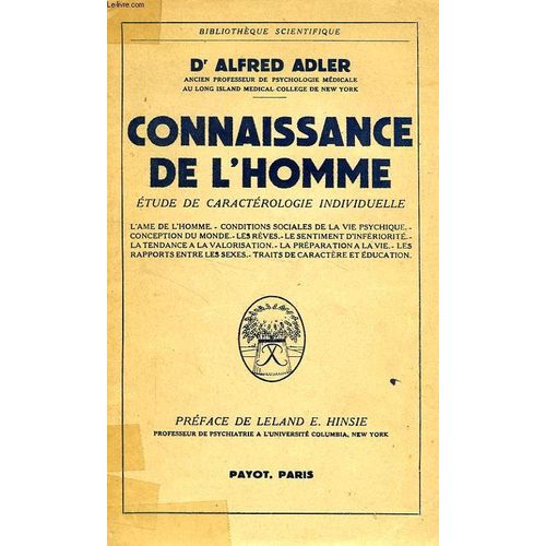 Connaissance De L'homme, Etude De Caracterologie Individuelle