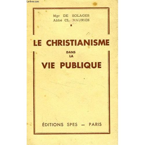 Le Christianisme Dans La Vie Publique