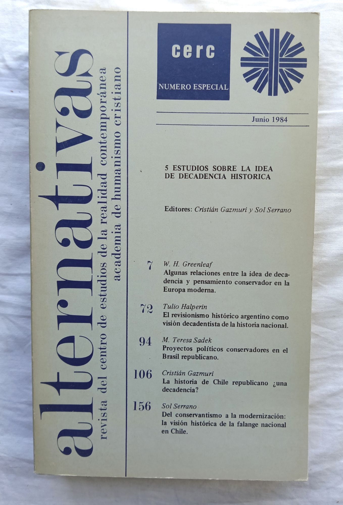 Alternativas, Numero Especial, Juin 1984, En Espagnol, Sommaire Complet Sur Simple Demande