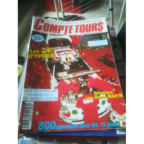Compte Tours 66 De 1995 Ypres,Cevenole,Montagne Noire,Porsche Gr F,Kic Cross Porsche 3l5