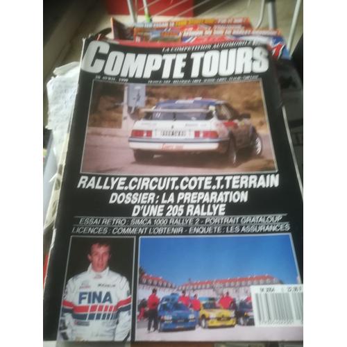 Compte Tours 5 De 1990 Ardennes,Garrigues,Bouquet,Peugeot 205 Rallye Gr A,Gembo,Grataloup,Simca Rallye 2,Caterham Super Seven Coupe