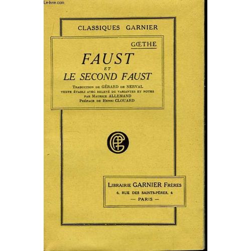 Faust Et Le Second Faust