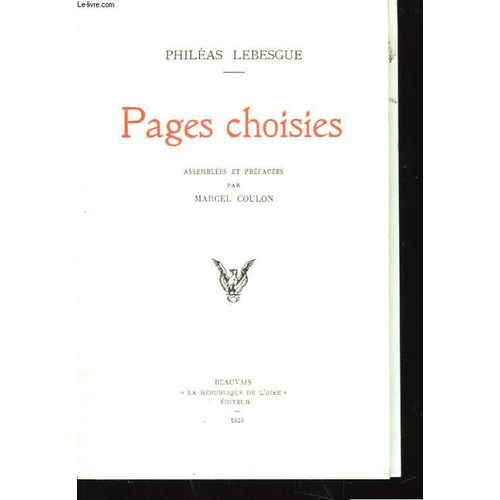 Pages Choisies De Philéas Lebesgue
