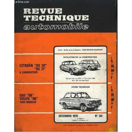 Revue Technique Automobile. 351