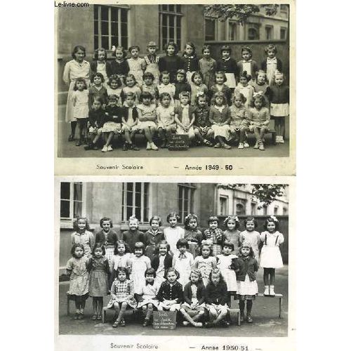 Lot De 6 Photographies Originales Anciennes En Noir Et Blanc, De L'ecole Rue Smith Cours Prépératoire Années, 1949 - 50, 1950 - 51, 1951 - 52, 1952 - 53, 1953 - 54