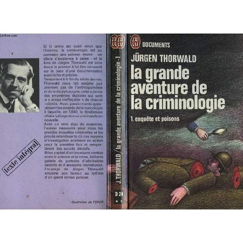 La Grande Aventure De La Criminologie - Tome 1 - Enquete Et Poisons (Weg Und Abentener Der Kriminalistik)