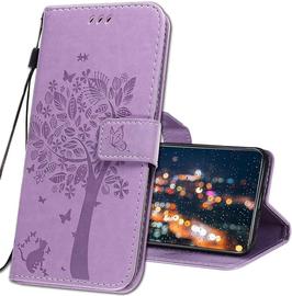 Coque Pour Realme 7 Pro Rabat Etui,Realme 7 Pro Protection Housse En Cuir Pu,Coques Portefeuille Pour Realme 7 Pro Smartphone. Kt1 Wish Tree Purple