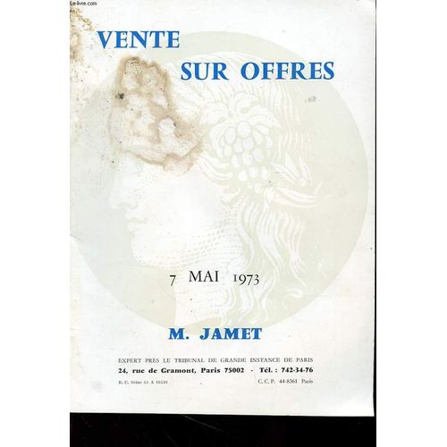 Vente Sur Offres - 7 Mai 1973