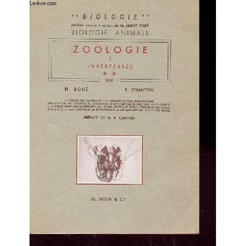 Zoologie 1 Invertebres