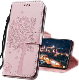 Coque Pour Realme 7 Pro Rabat Etui,Realme 7 Pro Protection Housse En Cuir Pu,Coques Portefeuille Pour Realme 7 Pro Smartphone. Kt1 Wish Tree Pink