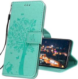 Coque Pour Realme 7 Pro Rabat Etui,Realme 7 Pro Protection Housse En Cuir Pu,Coques Portefeuille Pour Realme 7 Pro Smartphone. Kt1 Wish Tree Green