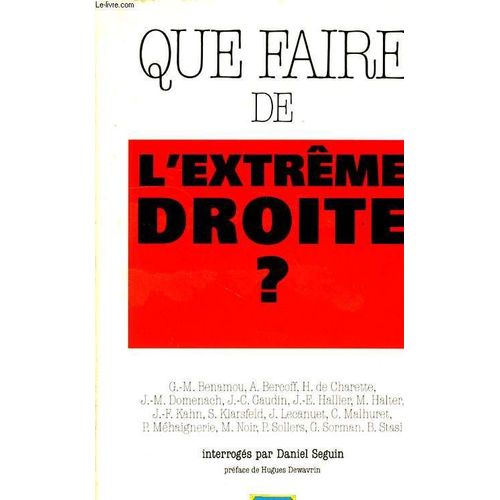 Que Faire De L'extrême-Droite ?