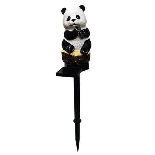 [Ander Online] Lampe Panda Lampe Solaire En Résine Artisanale Pour Pelouse (43 Cm De Haut)