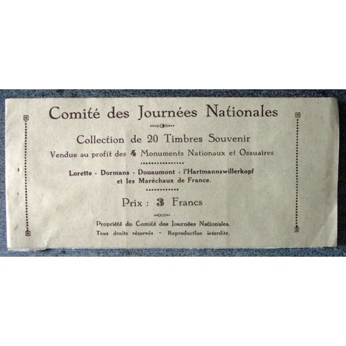 Collection De 20 Timbres Souvenir Comité Des Journées Nationales.Au Profit Des 4 Monuments Nationaux Et Osuaires