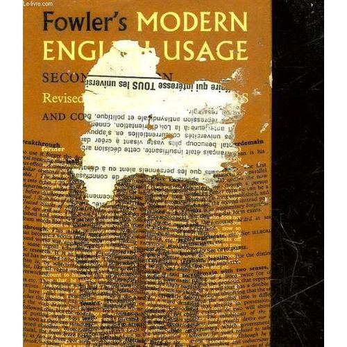 A Dictionnary Modern English Usage