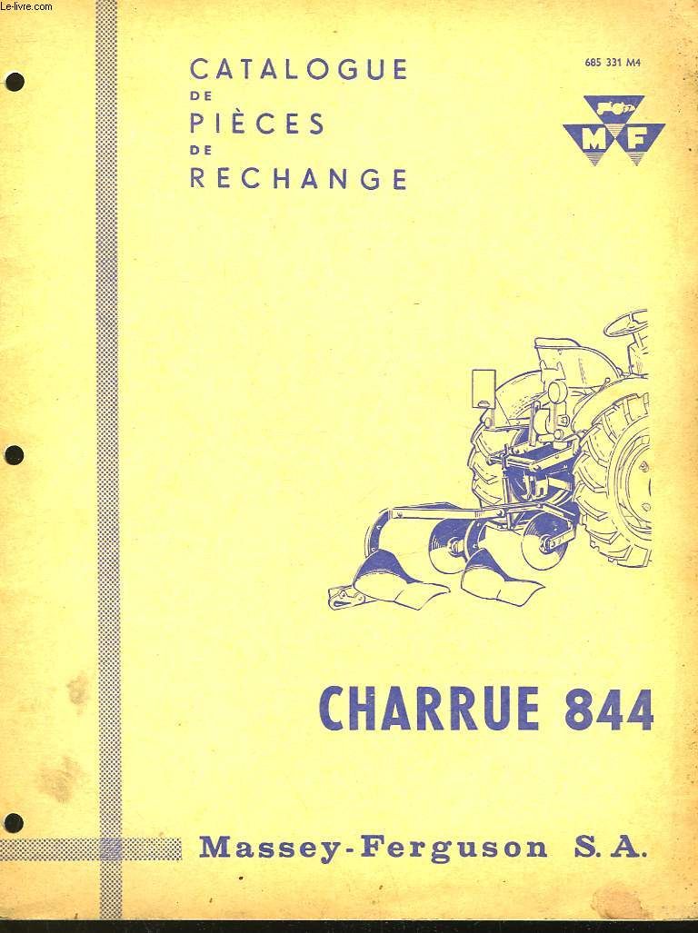 Catalogue de Pieces de Rechange - Charrue 844 d'occasion  