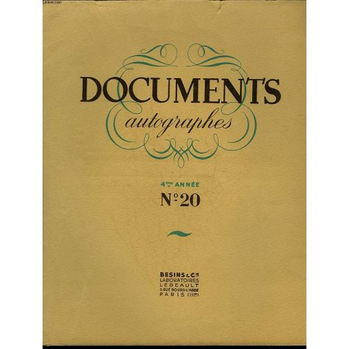 Document Autographe - 4° Annee - N°20 - Commentaire De Georges Lecomte Sur Un Autographe De Petain