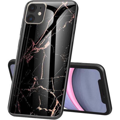 Cas De Telephone Pour Apple Iphone 12/12 Pro - Etui De Protection Antichoc A Encliqueter Avec Motif En Marbre A Coque Arriere En Verre Pour Iphone 12/12 Pro Ls Marble Gold