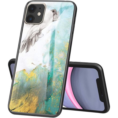 Cas De Telephone Pour Apple Iphone 12/12 Pro - Etui De Protection Antichoc A Encliqueter Avec Motif En Marbre A Coque Arriere En Verre Pour Iphone 12/12 Pro Ls Marble Pigeon