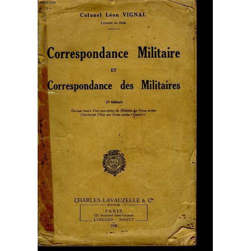 Correspondance Militaire Et Correspondance Des Militaires