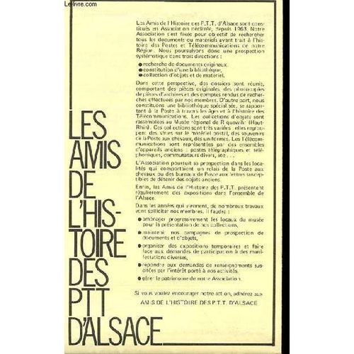 Les Amis De L'histoire De L'alsace - Supplement Au N° 13/1975 Diligence D'alsace
