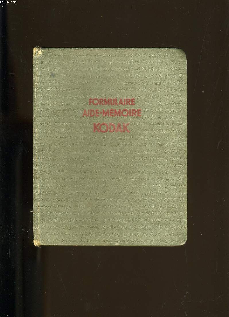 Formulaire Aide-Memoire Kodak