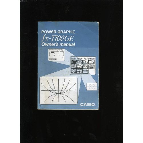 Owner's Manual. Power Graphic Fx-7700ge. Casio