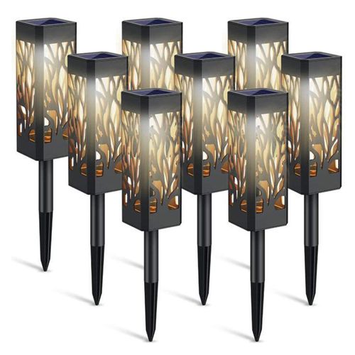 [Ander Online] (Demande De Vente Ebay) Lampe Solaire Creuse Pour Pelouse Lampe Solaire Creuse En Forme D'arbre - Blanc Chaud [8pcs]