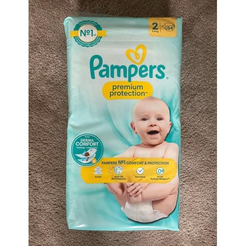 Pampers - 54 Couches Premium Protection - Taille 2 - 4kg À 8kg