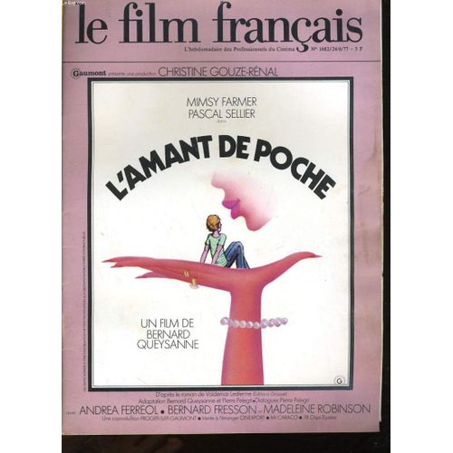 Le Film Francais - N° 1682 - Mimsy Farmer Et Pascal Sellier Dans L'amant De Poche De Bernard Queysanne