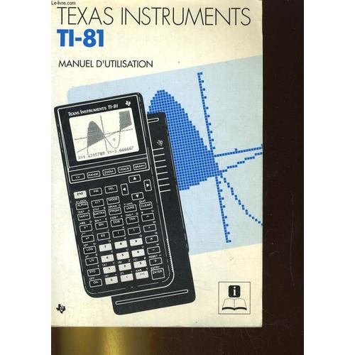 Texas Instruments Ti-81. Manuel D'utilisation