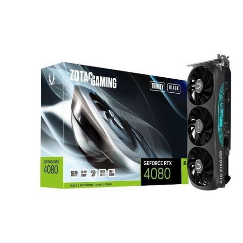 ZOTAC GAMING GeForce RTX 4080 Trinity - Black Edition - carte graphique - GeForce RTX 4080 - 16 Go GDDR6X - PCIe 4.0 x16 - HDMI, 3 x DisplayPort - noir