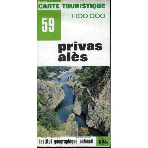 Ign, Carte Touristique 1:100 000, N°59, Privas Ales