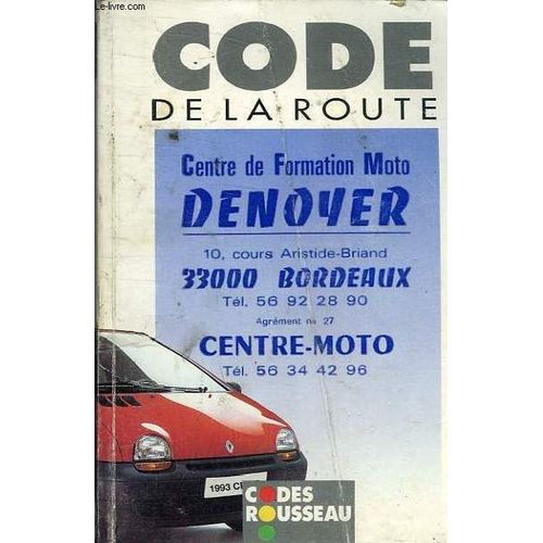 Code De La Route - Tampon Du Centre De Formation Moto Denoyer