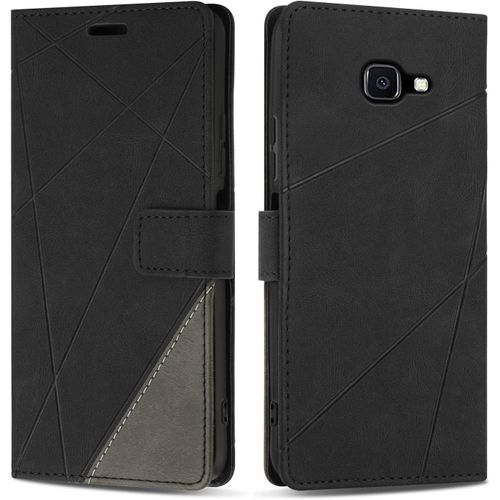 Etui Coque Pour Galaxy Xcover 4s,Protection Housse En Cuir Pu Portefeuille Livre Pour Galaxy Xcover 4s,Emplacements Cartes,Noir