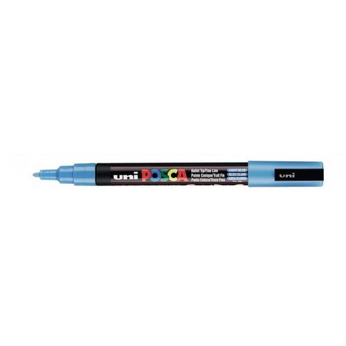Uni-Ball Posca Marqueur Pointe Fine Conique Bleu Clair