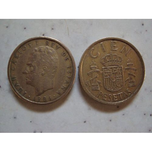Espagne...100 Pesetas..Cien Pesetas Type Juan Carlos 1986.