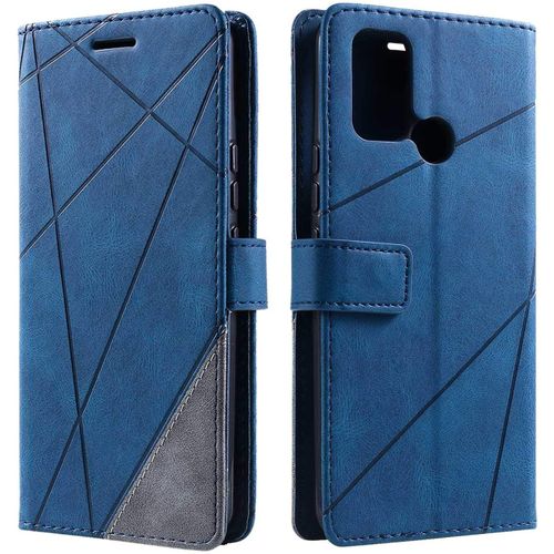 Coque Realme 7i / Realme C17,Etui En Cuir Pu Portefeuille Housse Fermeture Magnetique Und Flip Pour Realme 7i / Realme C17,Avec Fermeture Magnetique,Bleu