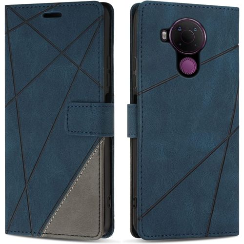 Etui Coque Pour Nokia 5.4,Protection Housse En Cuir Pu Portefeuille Livre Pour Nokia 5.4,Emplacements Cartes,Bleu