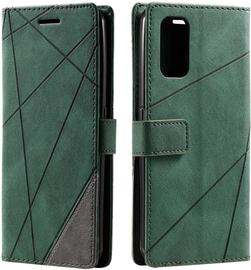 Coque Realme 7 Pro,Etui En Cuir Pu Portefeuille Housse Fermeture Magnetique Und Flip Pour Realme 7 Pro,Avec Fermeture Magnetique,Vert