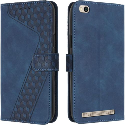 Coque Pour Xiaomi Redmi 5a,Etui Protection Housse Premium En Cuir Pu Portefeuille Etui Telephone [Fermoir Magnetique] [Fentes Pour Cartes] Flip Case Pour Xiaomi Redmi 5a (Bleu)