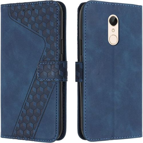 Coque Pour Xiaomi Redmi 5,Etui Protection Housse Premium En Cuir Pu Portefeuille Etui Telephone [Fermoir Magnetique] [Fentes Pour Cartes] Flip Case Pour Xiaomi Redmi 5 (Bleu)
