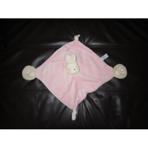 Doudou Lapin Rose Plat Gipsy À Bonnet