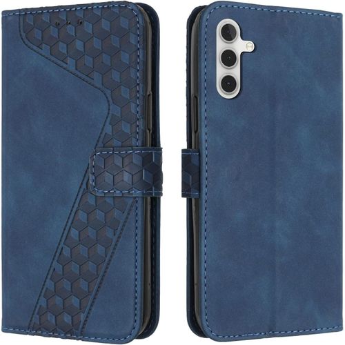 Coque Pour Samsung Galaxy A24 4g,Etui Protection Housse Premium En Cuir Pu Portefeuille Etui Telephone [Fermoir Magnetique] [Fentes Pour Cartes] Flip Case Pour Samsung Galaxy A24 4g (Bleu)